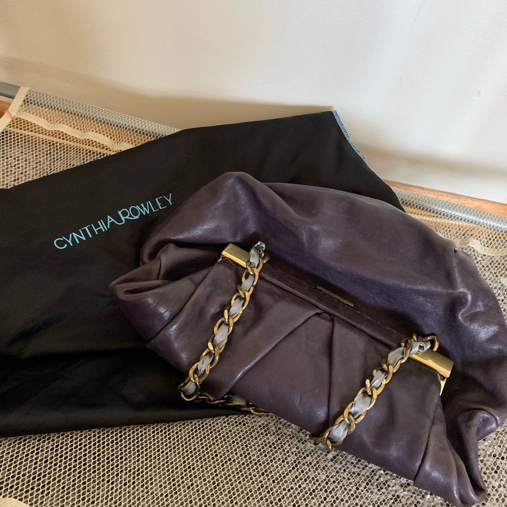 Beautiful eggplant colored leather purse